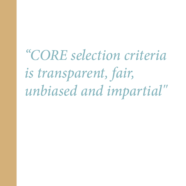 Over the last year, the prestigious Evaluation Centre of the Western Michigan University has evaluated the CORE selection procedure.