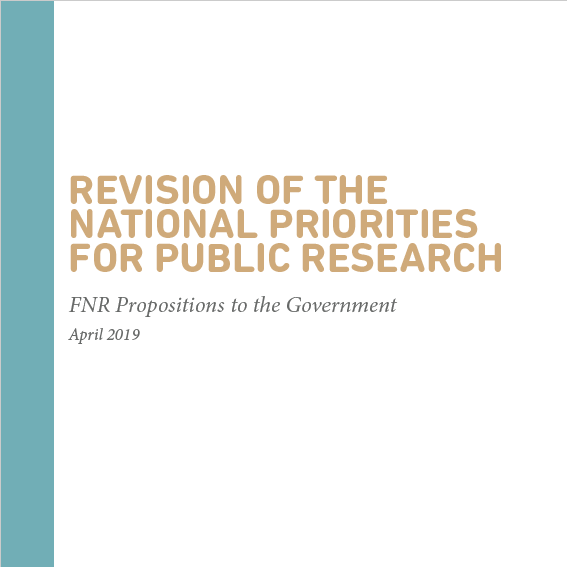 In its multi-annual contract with the Government, the FNR has been mandated to review the national research priorities for Luxembourg, in close collaboration with the Ministry of Higher Education and Research. This follows a recommendation stated in the 2016 OECD report on the Luxembourg innovation system.