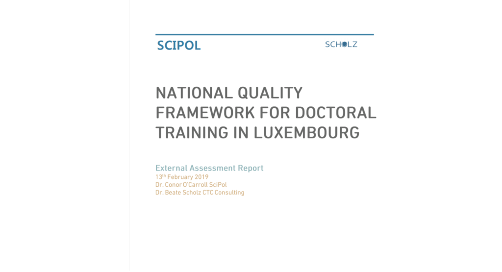 The FNR has the pleasure to publish the final report of the external assessment exercise of the implementation of the National Quality Framework for Doctoral Training (NQFDT).