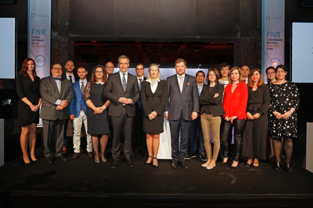 On Friday, 25 October 2019, the FNR held the 11th edition of the FNR Awards Ceremony, where around 150 people, including Claude Meisch, Minister for Higher Education & Research, gathered in the halle des poches à fonte in Belval, to reward Luxembourg’s best research and science communication efforts. Six FNR Awards were presented across three categories. Discover the winners!