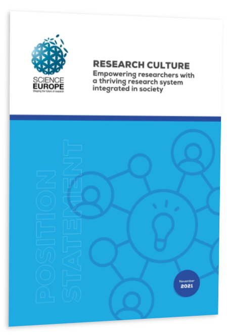 On 25 November 2021, Science Europe released a vision for Research Culture in the European Research Area (ERA), committing to collective actions that enable a thriving research system.