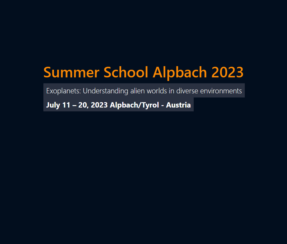 The Alpbach Summer School 2023 (11 - 20 July) is now open for Master and PhD candidates with a scientific or an engineering background to apply. The Luxembourg Space Agency (LSA), with the support of the FNR and GLAE, is encouraging candidates from Luxembourg to participate in this unique programme. The 2023 topic is ‘Exoplanets: Understanding alien worlds in diverse environments’. Deadline to apply is 28 February 2023.