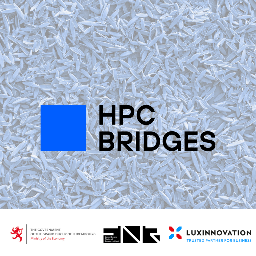 The FNR is pleased to communicate that 4 of 7 projects were retained for funding in the first HPC-BRIDGES Call, a joint call between the FNR, the Ministry of the Economy and Luxinnovation, an FNR commitment of 1.59 MEUR. The second HPC-BRIDGES Call is now open, with deadlines of 15 November 2023 (Phase 1) and 29 February 2024 (Phase 2).
